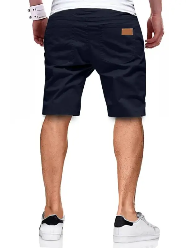 JMIERR Mens Casual Shorts - Cotton Drawstring Summer Beach Stretch Twill Chino Golf Shorts - 2