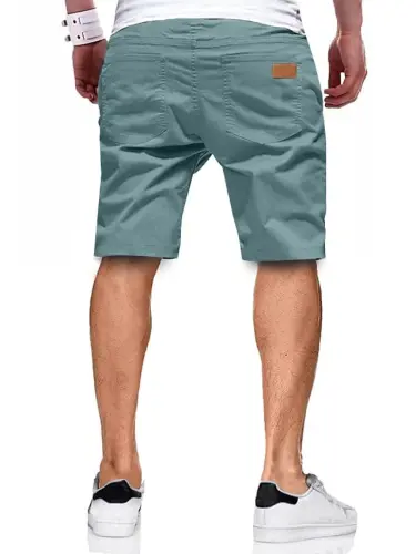 JMIERR Mens Casual Shorts - Cotton Drawstring Summer Beach Stretch Twill Chino Golf Shorts - MODAZONE (1)