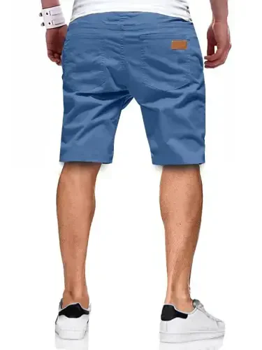 JMIERR Mens Casual Shorts - Cotton Drawstring Summer Beach Stretch Twill Chino Golf Shorts - MODAZONE (1)
