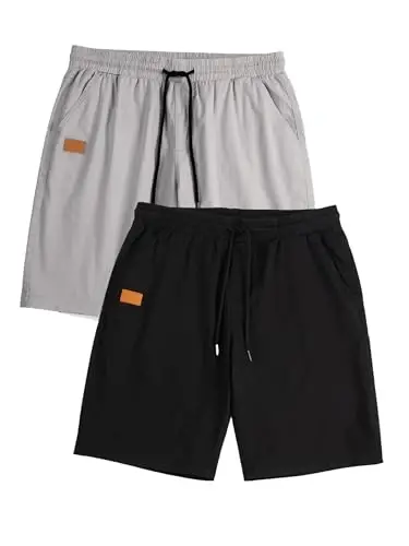 JMIERR Mens Casual Shorts - Cotton Drawstring Summer Beach Stretch Twill Chino Golf Shorts - MODAZONE (1)