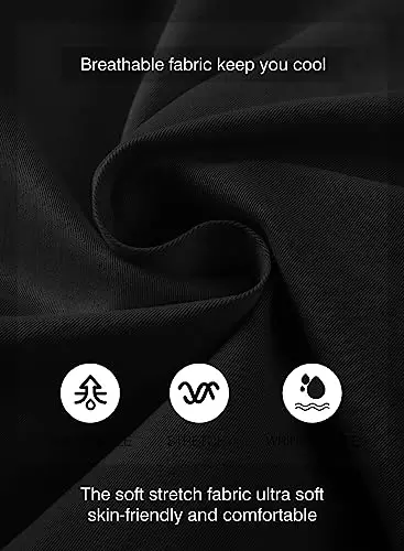 JMIERR Mens Casual Shorts - Cotton Drawstring Summer Beach Stretch Twill Chino Golf Shorts - 4