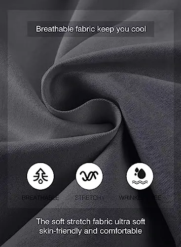 JMIERR Mens Casual Shorts - Cotton Drawstring Summer Beach Stretch Twill Chino Golf Shorts - 4