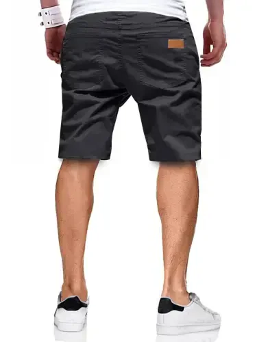 JMIERR Mens Casual Shorts - Cotton Drawstring Summer Beach Stretch Twill Chino Golf Shorts - 2