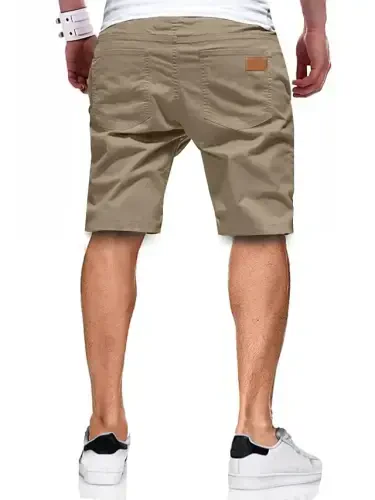 JMIERR Mens Casual Shorts - Cotton Drawstring Summer Beach Stretch Twill Chino Golf Shorts - 2
