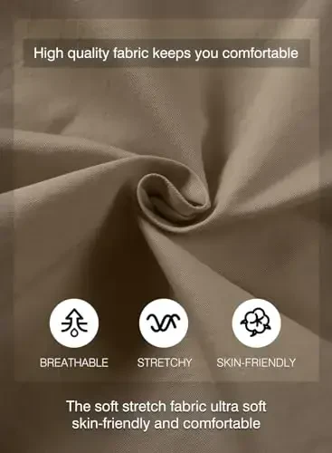 JMIERR Mens Casual Shorts - Cotton Drawstring Summer Beach Stretch Twill Chino Golf Shorts - 5