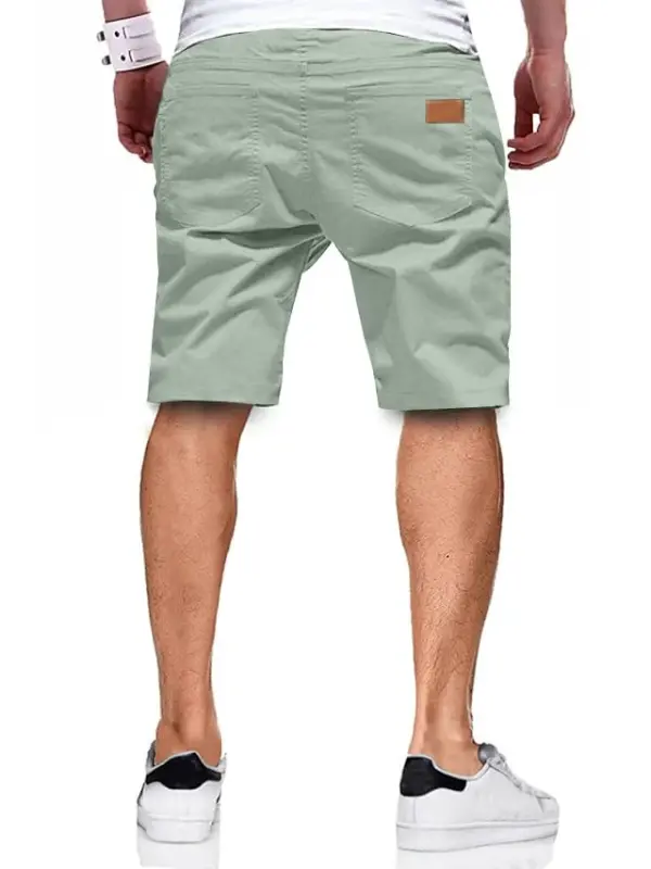 JMIERR Mens Casual Shorts - Cotton Drawstring Summer Beach Stretch Twill Chino Golf Shorts - 2