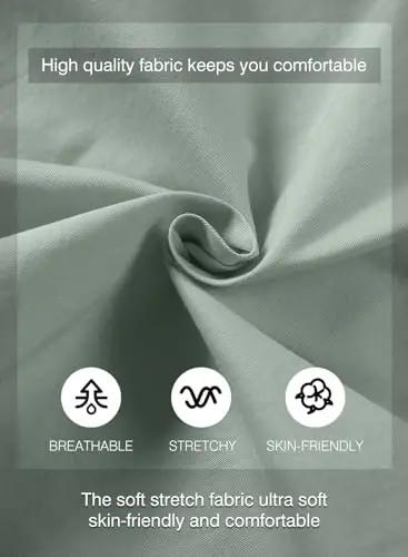 JMIERR Mens Casual Shorts - Cotton Drawstring Summer Beach Stretch Twill Chino Golf Shorts - 5