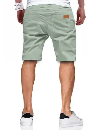 JMIERR Mens Casual Shorts - Cotton Drawstring Summer Beach Stretch Twill Chino Golf Shorts - 2