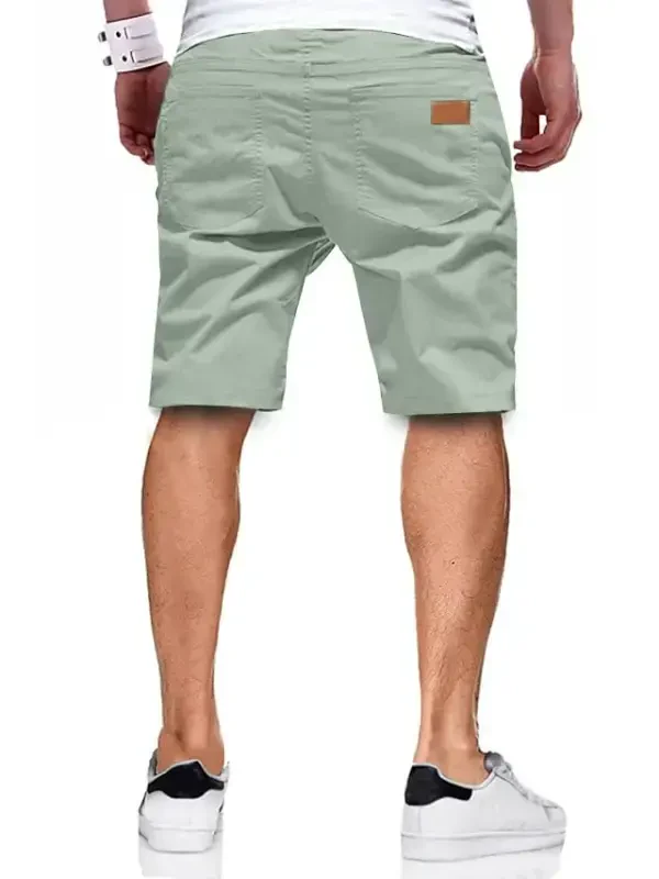 JMIERR Mens Casual Shorts - Cotton Drawstring Summer Beach Stretch Twill Chino Golf Shorts - 2