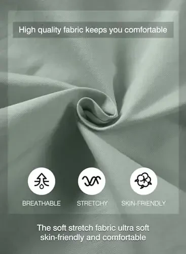 JMIERR Mens Casual Shorts - Cotton Drawstring Summer Beach Stretch Twill Chino Golf Shorts - 5