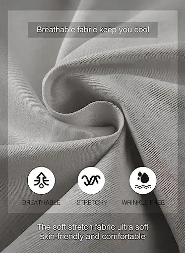 JMIERR Mens Casual Shorts - Cotton Drawstring Summer Beach Stretch Twill Chino Golf Shorts - 3