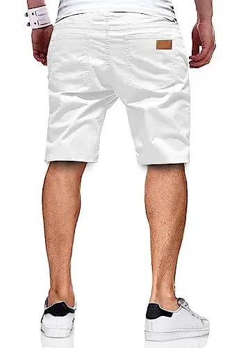 JMIERR Mens Casual Shorts - Cotton Drawstring Summer Beach Stretch Twill Chino Golf Shorts - 2