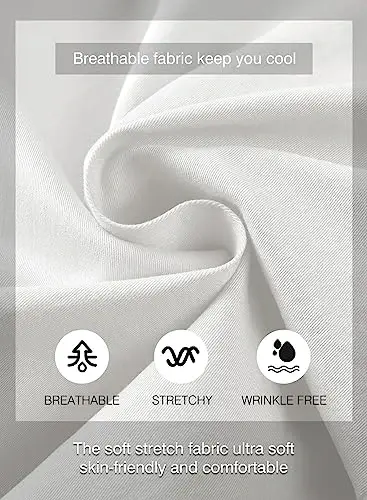 JMIERR Mens Casual Shorts - Cotton Drawstring Summer Beach Stretch Twill Chino Golf Shorts - 4