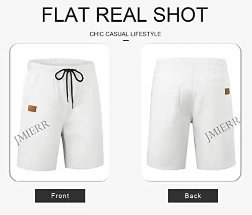 JMIERR Mens Casual Shorts - Cotton Drawstring Summer Beach Stretch Twill Chino Golf Shorts - 5