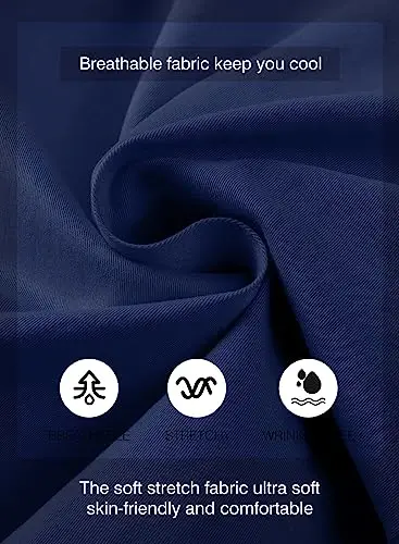 JMIERR Mens Casual Shorts - Cotton Drawstring Summer Beach Stretch Twill Chino Golf Shorts - 4