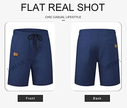 JMIERR Mens Casual Shorts - Cotton Drawstring Summer Beach Stretch Twill Chino Golf Shorts - 5