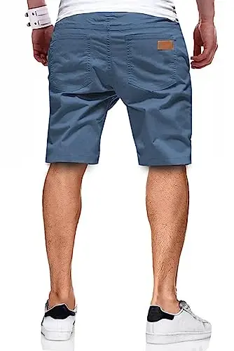 JMIERR Mens Casual Shorts - Cotton Drawstring Summer Beach Stretch Twill Chino Golf Shorts - 2