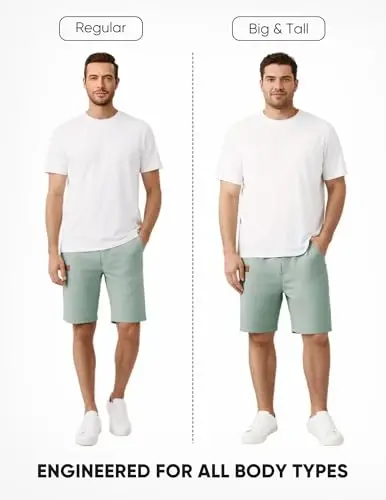 JMIERR Mens Cotton Stretch Shorts Casual Drawstring Twill Chino Shorts | Drawstring Waist, Phone Pockets, Golf, Summer Beach Cruise Outfits, Machine Wash - 5