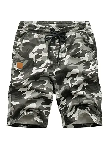 JMIERR Mens Cotton Stretch Shorts Casual Drawstring Twill Chino Shorts | Drawstring Waist, Phone Pockets, Golf, Summer Beach Cruise Outfits, Machine Wash - 3