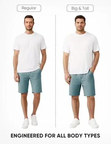 JMIERR Mens Cotton Stretch Shorts Casual Drawstring Twill Chino Shorts | Drawstring Waist, Phone Pockets, Golf, Summer Beach Cruise Outfits, Machine Wash - 5