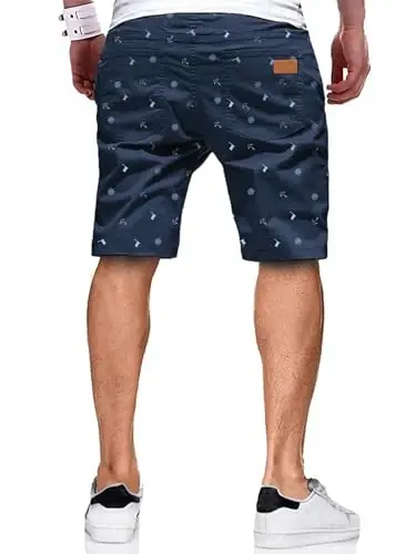 JMIERR Mens Cotton Stretch Shorts Casual Drawstring Twill Chino Shorts | Drawstring Waist, Phone Pockets, Golf, Summer Beach Cruise Outfits, Machine Wash - JMIERR (1)
