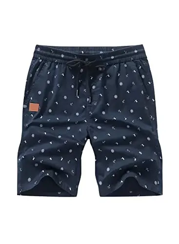 JMIERR Mens Cotton Stretch Shorts Casual Drawstring Twill Chino Shorts | Drawstring Waist, Phone Pockets, Golf, Summer Beach Cruise Outfits, Machine Wash - 3