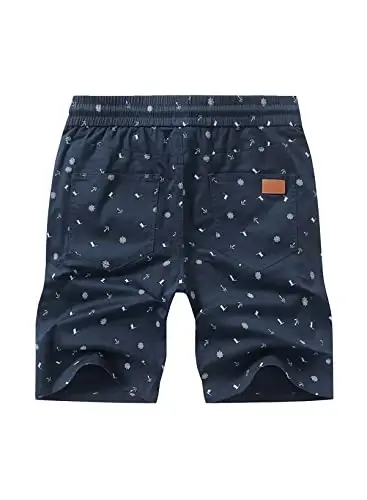 JMIERR Mens Cotton Stretch Shorts Casual Drawstring Twill Chino Shorts | Drawstring Waist, Phone Pockets, Golf, Summer Beach Cruise Outfits, Machine Wash - 4