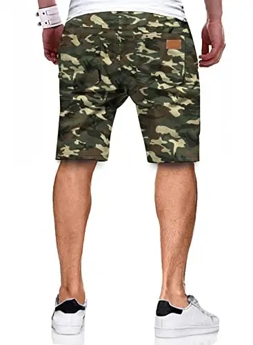 JMIERR Mens Cotton Stretch Shorts Casual Drawstring Twill Chino Shorts | Drawstring Waist, Phone Pockets, Golf, Summer Beach Cruise Outfits, Machine Wash - 2