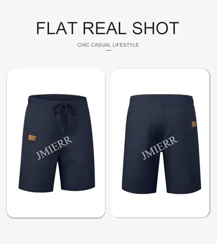 JMIERR Mens Casual Shorts - Cotton Drawstring Summer Beach Stretch Twill Chino Golf Shorts - 4