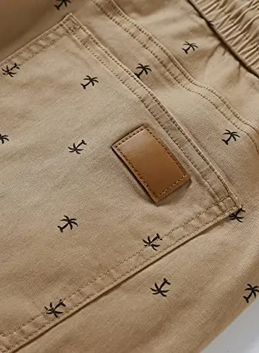 JMIERR Mens Casual Shorts - Cotton Drawstring Summer Beach Stretch Twill Chino Golf Shorts - 5