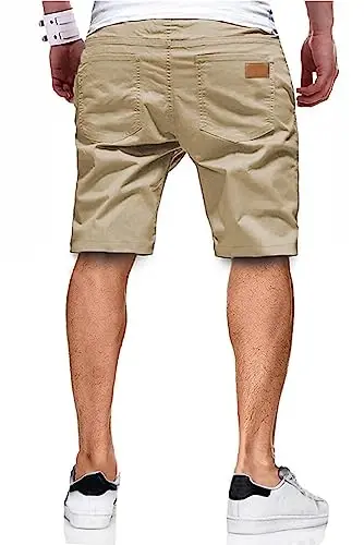 JMIERR Mens Casual Shorts - Cotton Drawstring Summer Beach Stretch Twill Chino Golf Shorts - 2
