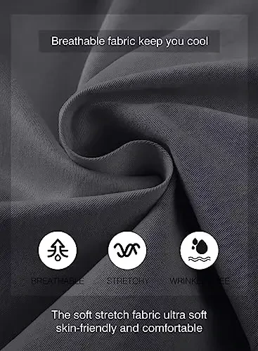 JMIERR Mens Casual Shorts - Cotton Drawstring Summer Beach Stretch Twill Chino Golf Shorts - 4