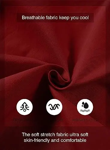 JMIERR Mens Casual Shorts - Cotton Drawstring Summer Beach Stretch Twill Chino Golf Shorts - 4