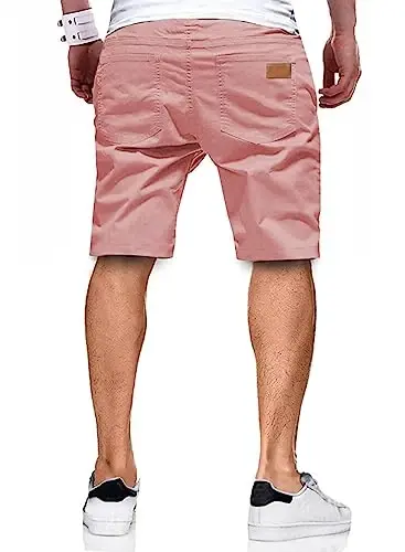 JMIERR Mens Casual Shorts - Cotton Drawstring Summer Beach Stretch Twill Chino Golf Shorts - 2