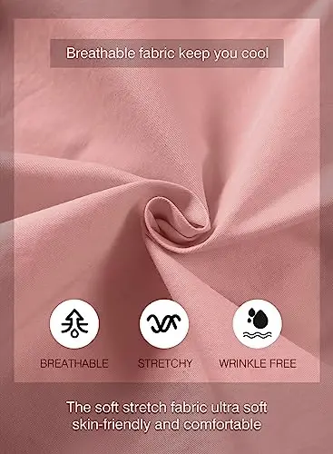 JMIERR Mens Casual Shorts - Cotton Drawstring Summer Beach Stretch Twill Chino Golf Shorts - 4