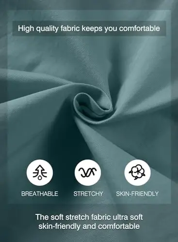 JMIERR Mens Casual Shorts - Cotton Drawstring Summer Beach Stretch Twill Chino Golf Shorts - 5