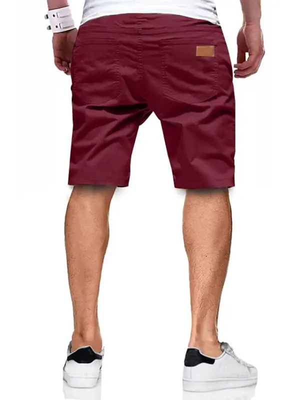 JMIERR Mens Casual Shorts - Cotton Drawstring Summer Beach Stretch Twill Chino Golf Shorts - 2