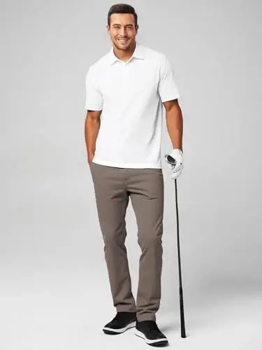 JMIERR Men's Chino Pants Casual Elastic Waist Tapered Golf Trousers - JMIERR (1)