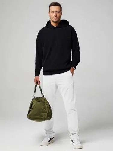 JMIERR Men's Chino Pants Casual Stretch Waist Tapered Trousers with Pockets - 4