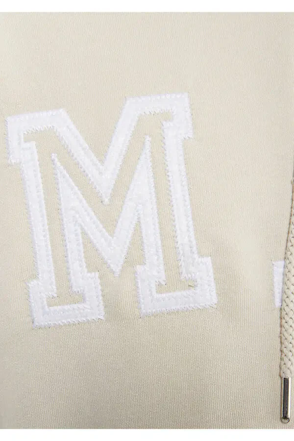 Jns Baskılı Kapüşonlu Bej Sweatshirt 0s10087-70072 - 6