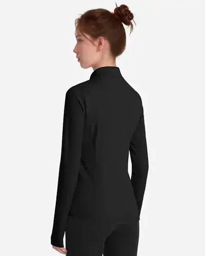 JOCMIC Girls Zip Up Jacket Horse Riding Shirts Kids Athletic Yoga Jackets Fall Winter Coats - 3