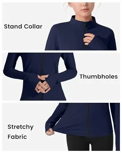 JOCMIC Girls Zip Up Jacket Horse Riding Shirts Kids Athletic Yoga Jackets Fall Winter Coats - 6