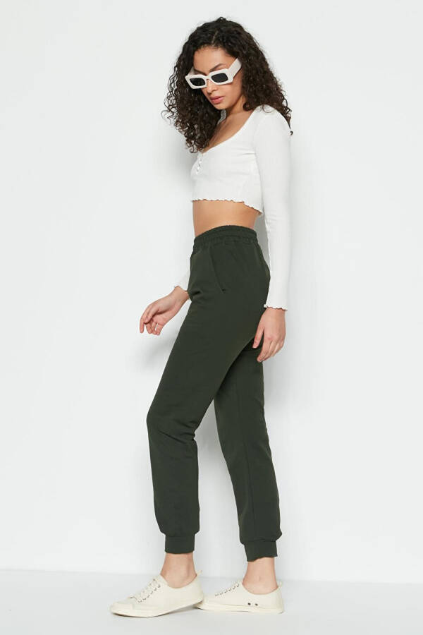 Jogger Cuff Sports Sweatpants 735 Khaki - 6