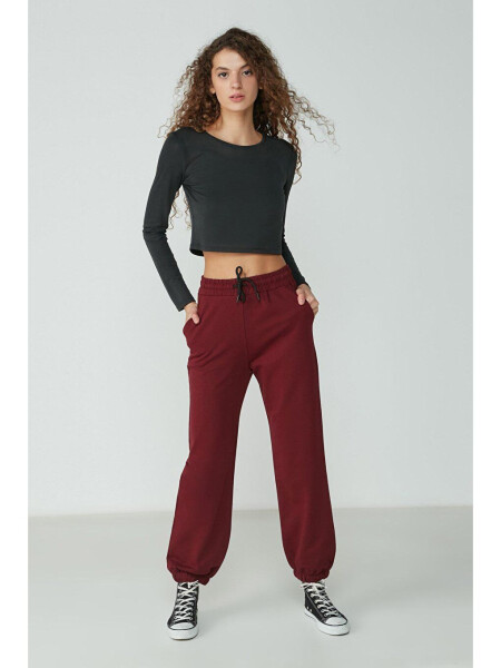 Jogger Elastic Sports Sweatpants 737 Burgundy - 1