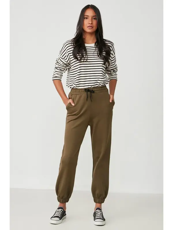 Jogger Elastic Waistband Sweatpants 806 Khaki-Khaki - LC WAIKIKI