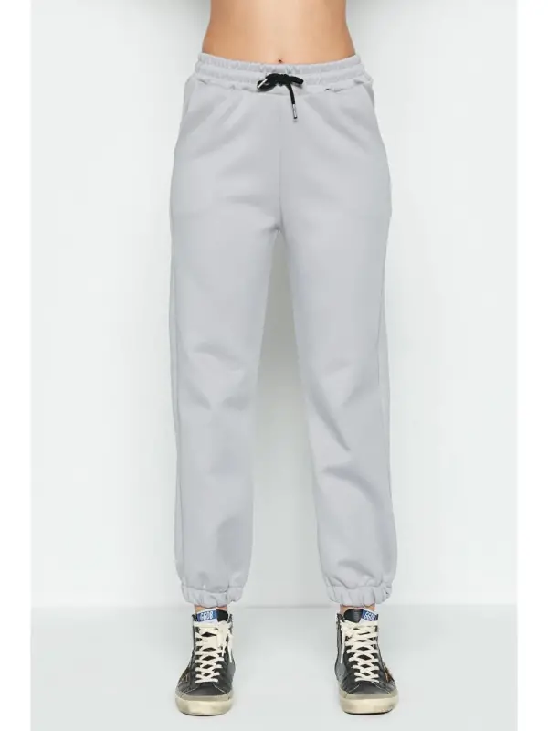 Jogger Lastikli Spor Eşofman Altı 806 Gri-Gri - 4