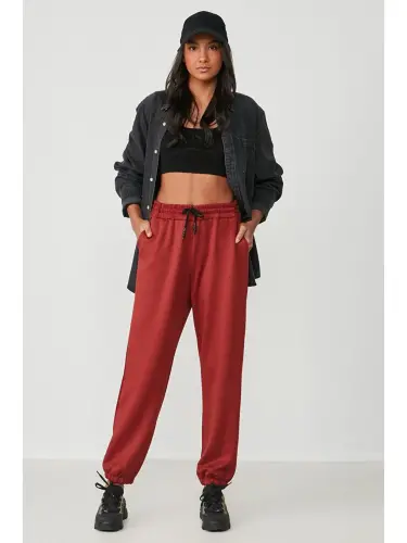 Kahverengi Jogger Lastikli Spor Eşofman Altı 806 Kiremit-Kahverengi - 2
