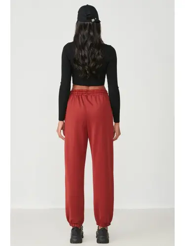 Kahverengi Jogger Lastikli Spor Eşofman Altı 806 Kiremit-Kahverengi - 4