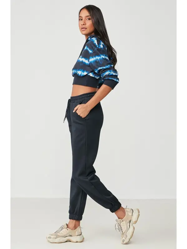 Jogger Lastikli Spor Eşofman Altı 806 Lacivert-Lacivert - 3