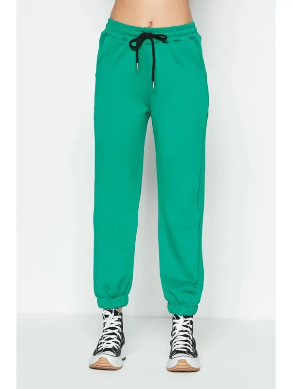 Jogger Lastikli Spor Eşofman Altı 806 Yeşil-Yeşil - 4